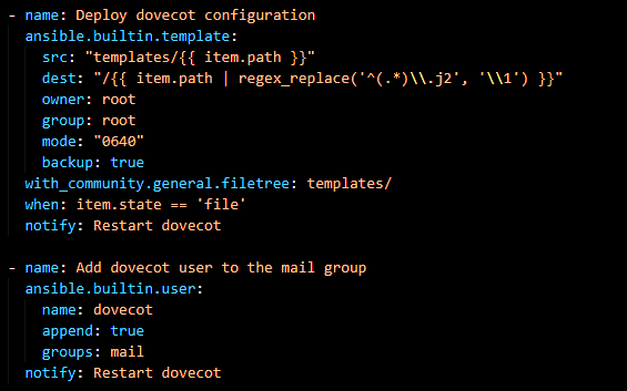 Ansible Playbook Snippet